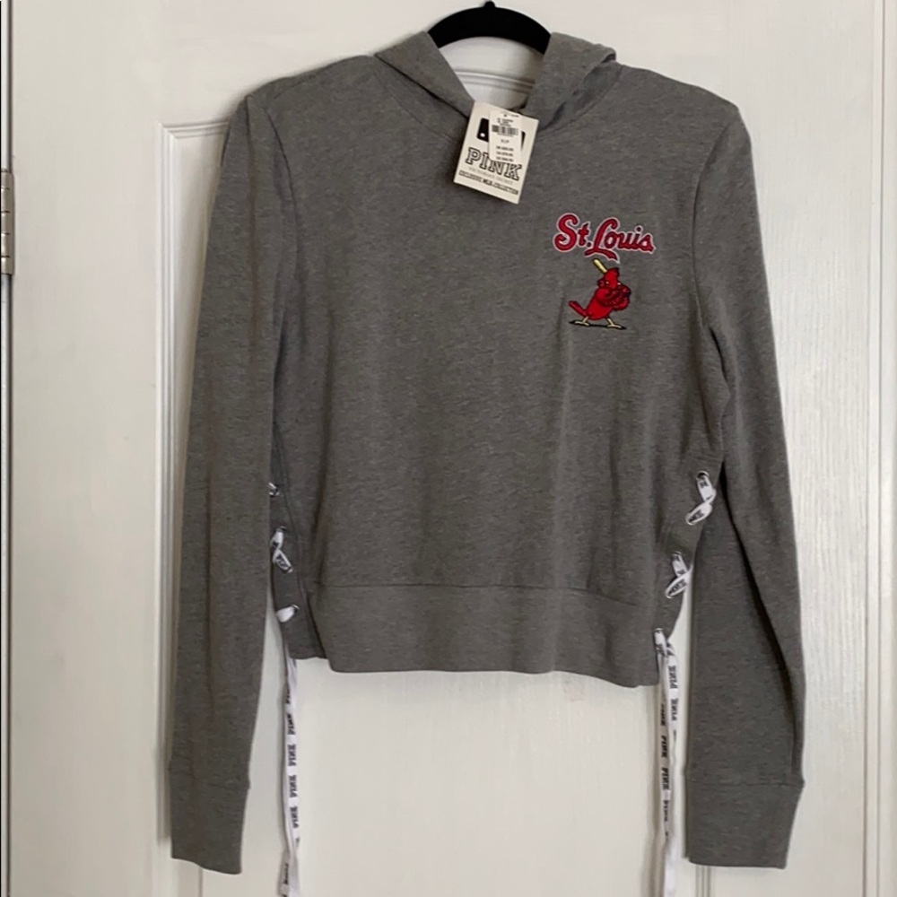 VS PINK STL cropped hoodie